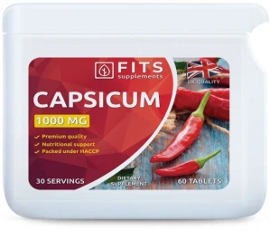 Kapsaicín (paprika ročná) 1000mg Fits supplements 60 tabliet